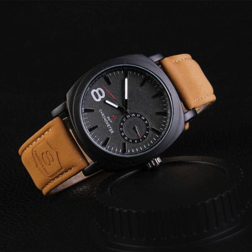 Brown Leather Strap Analog Watch for Men