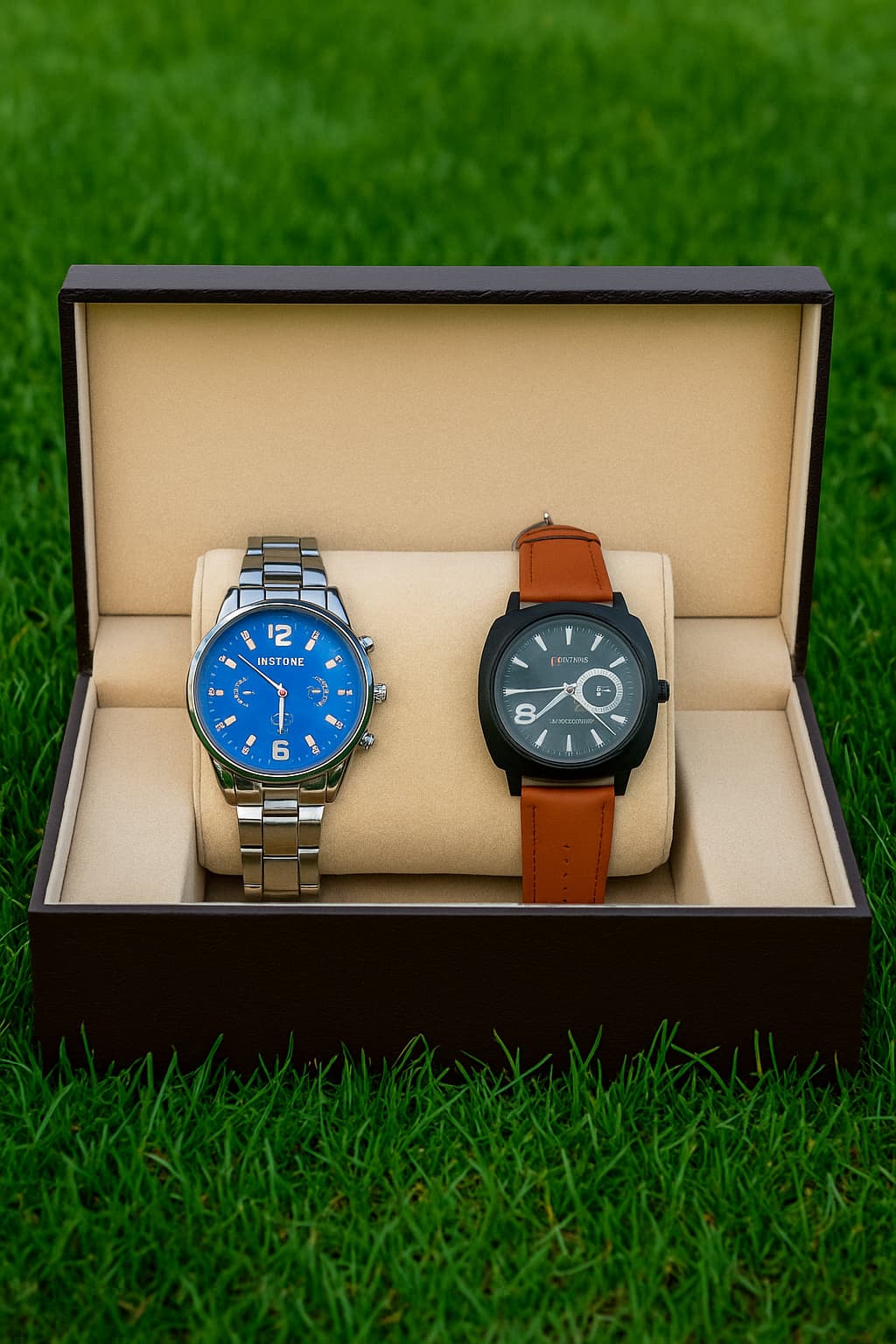 2 watches Brown And Silver High Quality Watches